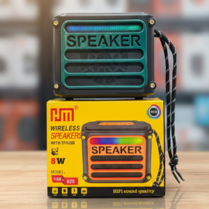HM-826 portable wireless speaker with RGB lighting