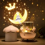 Bunny Carousel Night Light Projector – Rotating LED Star Projection Lamp for Kids Room & Magical Nursery Decor Rotatable