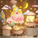 Bunny Carousel Night Light Projector – Rotating LED Star Projection Lamp for Kids Room & Magical Nursery Decor Rotatable