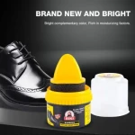 Leather Repair & Care Cream – Liquid Shoe Polish with Sponge, Universal Leather Balm for Shoes, Bags & Car Seats