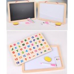 Educational Learning Multipurpose Double-Sided Magnetic Wooden Writing, Drawing Board (Whiteboard + Blackboard)