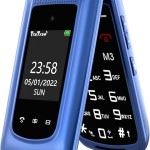 T-Source T203 Dual Display Folding Mobile Phone (BLUE+RED)