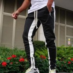 Combo Casual Men's Sweatpant Trouser Black + Yellow + white