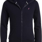 Nautica Girls' Fleece Full-Zip Hoodie Sweatshirt